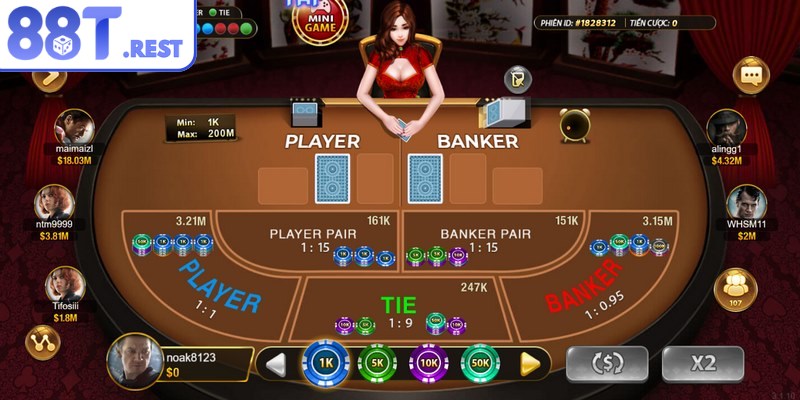 Sau khi toàn bộ cược được chốt dealer tiến hành chia bài
